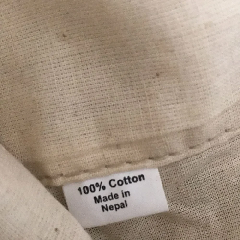 Paths of the Spirit Cotton Canvas Backpack Bag Handmade in Nepal NWT
